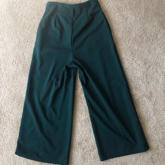 Shein Forest Green Culottes - Picture 4 of 7